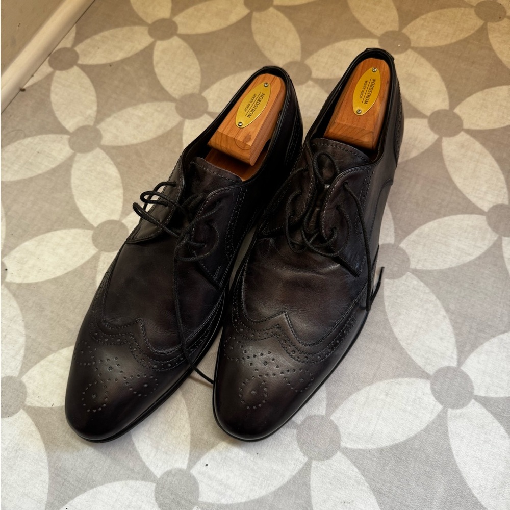 Gordon Rush Carbon Leather Wingtip Derbys Size 42 EU